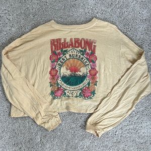 Yellow long sleeve cropped Billabong Top 😊💛